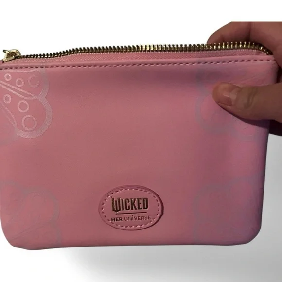 NEW Her Universe Wicked Glinda Pink Butterfly Zipper Wallet - Picture 4 of 5